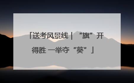 送考风景线｜“旗”开得胜 一举夺“葵”
