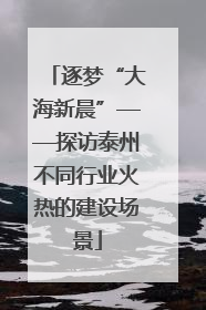 逐梦“大海新晨”——探访泰州不同行业火热的建设场景