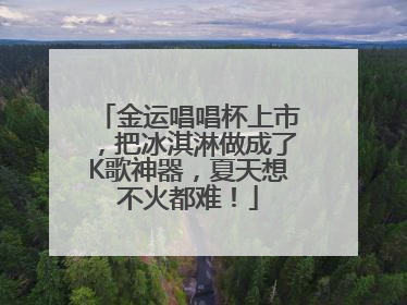 金运唱唱杯上市，把冰淇淋做成了K歌神器，夏天想不火都难！