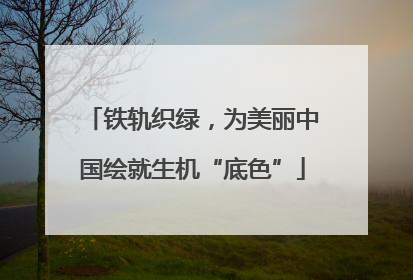 铁轨织绿，为美丽中国绘就生机“底色”