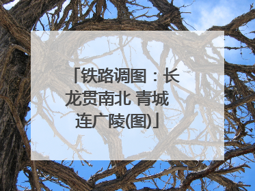铁路调图：长龙贯南北 青城连广陵(图)