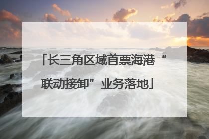 长三角区域首票海港“联动接卸”业务落地