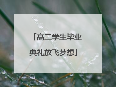 高三学生毕业典礼放飞梦想
