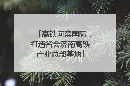 高铁河滨国际：打造省会济南高铁产业总部基地