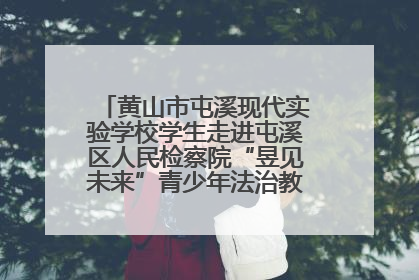 黄山市屯溪现代实验学校学生走进屯溪区人民检察院“昱见未来”青少年法治教育宣传基地
