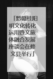 黔赣桂阳明文化转化运用暨文旅体融合发展座谈会在修文县举行