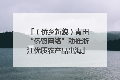 （侨乡新貌）青田“侨贸网络”助推浙江优质农产品出海
