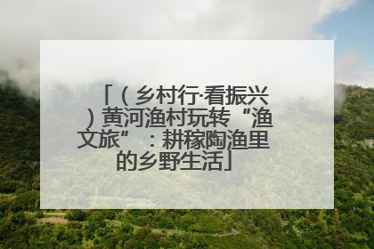 （乡村行·看振兴）黄河渔村玩转“渔文旅”：耕稼陶渔里的乡野生活