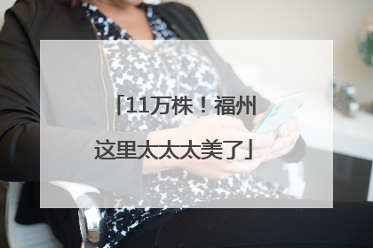 11万株！福州这里太太太美了