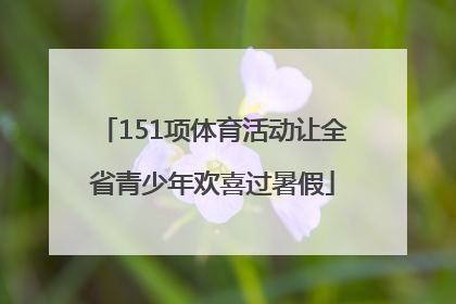 151项体育活动让全省青少年欢喜过暑假
