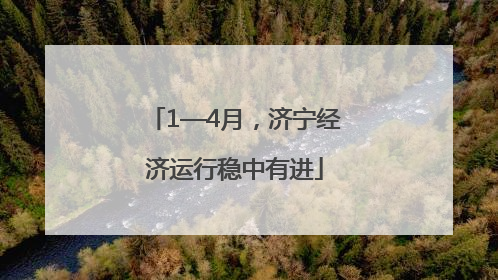 1—4月，济宁经济运行稳中有进