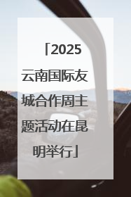 2025云南国际友城合作周主题活动在昆明举行