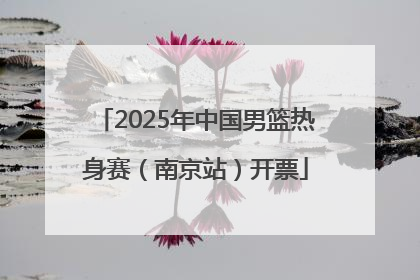 2025年中国男篮热身赛（南京站）开票
