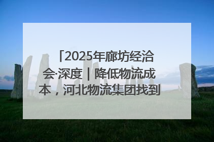 2025年廊坊经洽会·深度｜降低物流成本，河北物流集团找到一把“金钥匙”