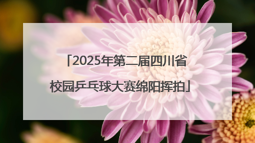 2025年第二届四川省校园乒乓球大赛绵阳挥拍
