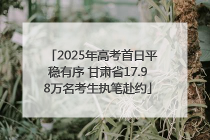 2025年高考首日平稳有序 甘肃省17.98万名考生执笔赴约
