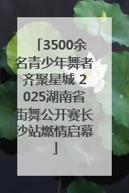 3500余名青少年舞者齐聚星城 2025湖南省街舞公开赛长沙站燃情启幕
