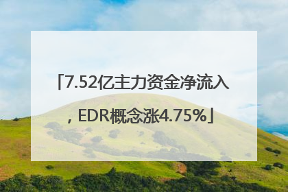 7.52亿主力资金净流入，EDR概念涨4.75%