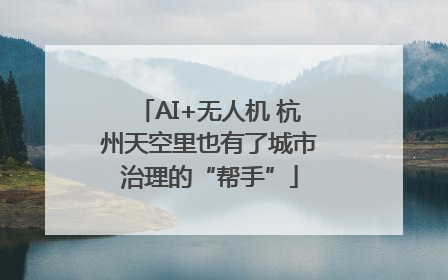 AI+无人机 杭州天空里也有了城市治理的“帮手”