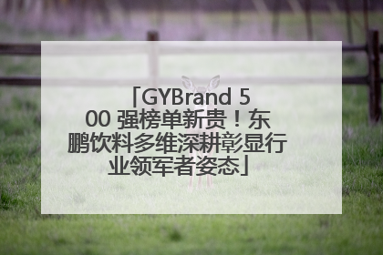 GYBrand 500 强榜单新贵！东鹏饮料多维深耕彰显行业领军者姿态